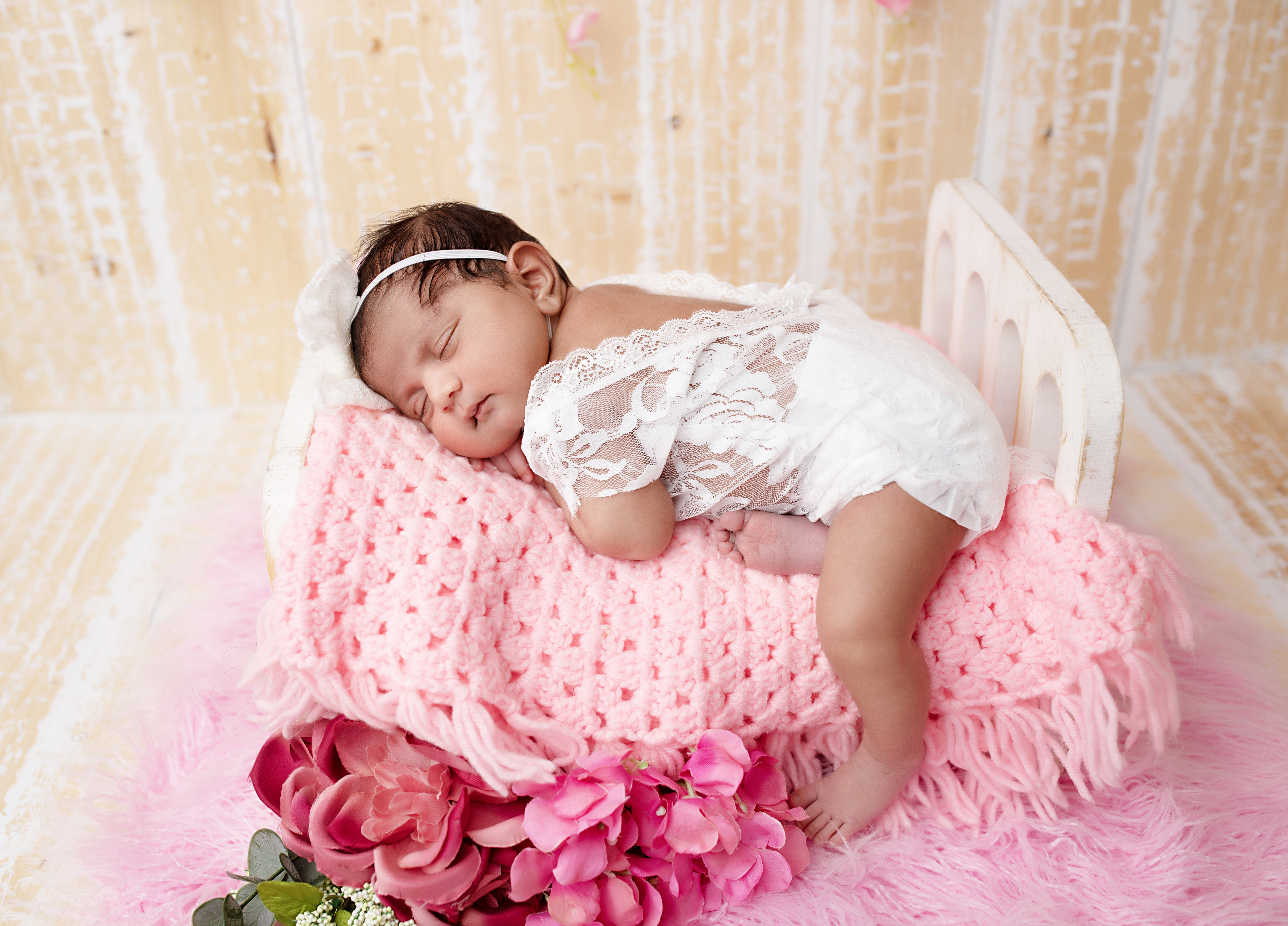Newborn wrapped portrait